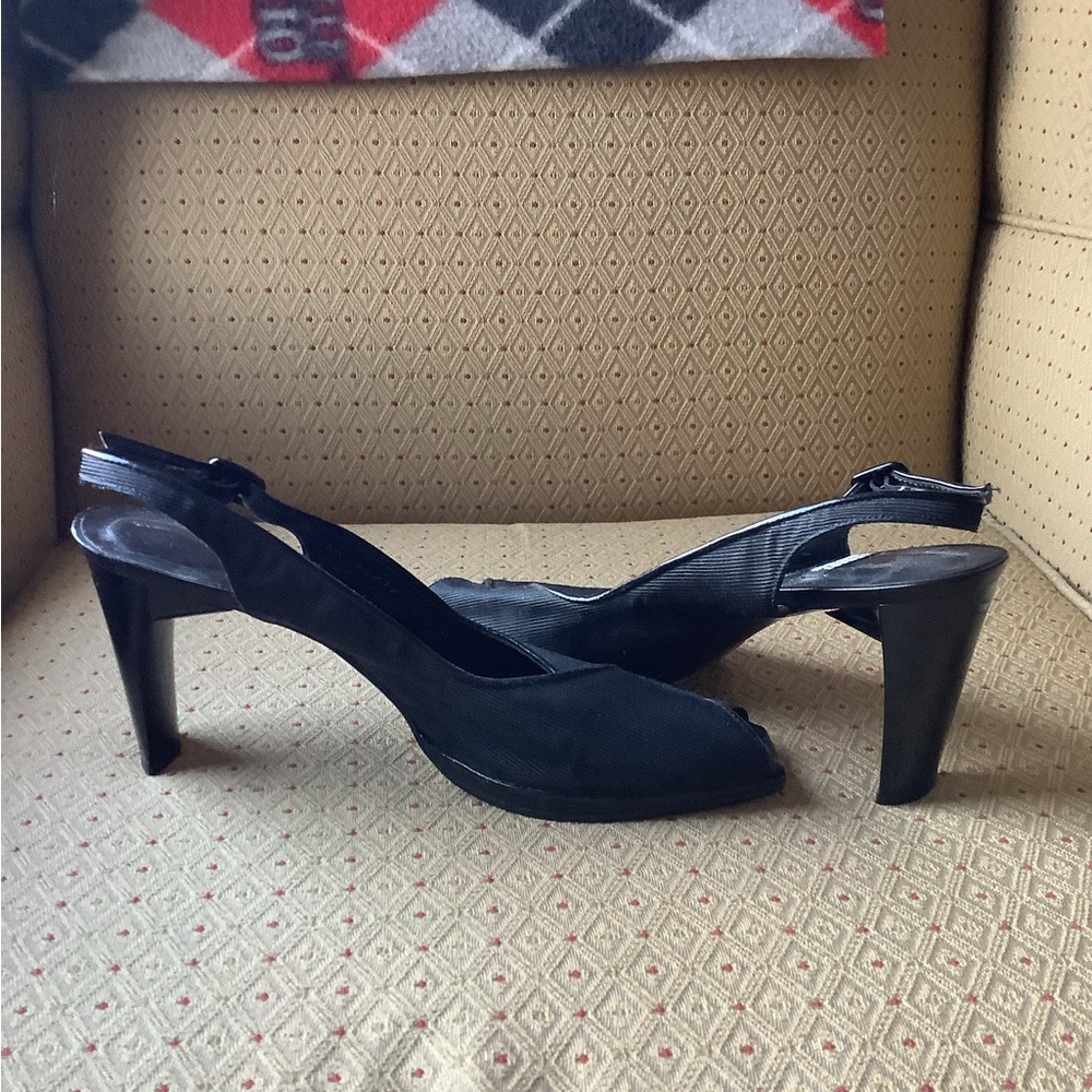 Stuart Weitzman Black Slingback Heels